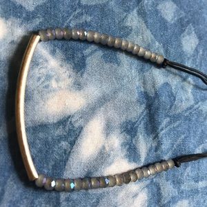 Labradorite Beaded Adjustable Bracelet